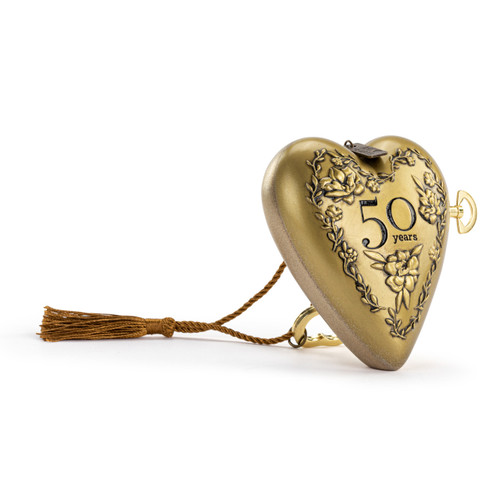 50th Anniversary Gold Musical Art Heart slide