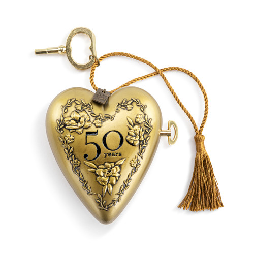 50th Anniversary Gold Musical Art Heart slide 