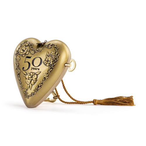 50th Anniversary Gold Musical Art Heart slide 