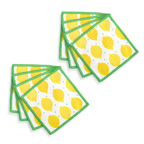 Lemons Absorbent Cocktail Napkins Set of 8 slide 