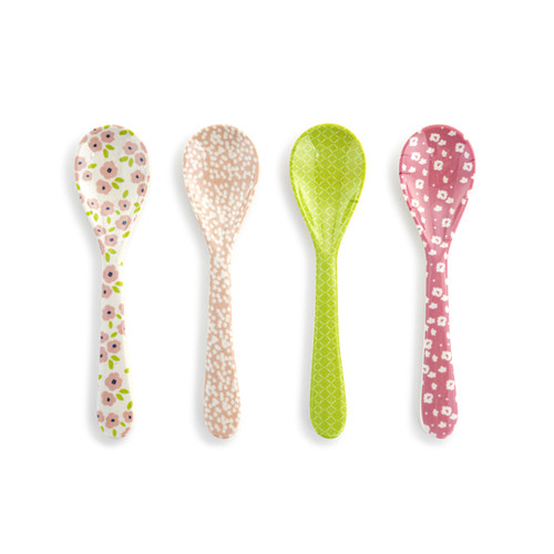 Pink Tones Bamboo Melamine Spoons Set of 4 slide 