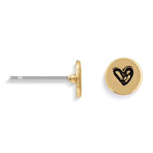 Follow Your Heart Gold Earrings - 6.5mm slide 