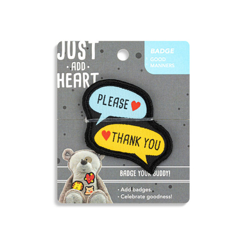 Beary Good Manners Badge - 2in slide 