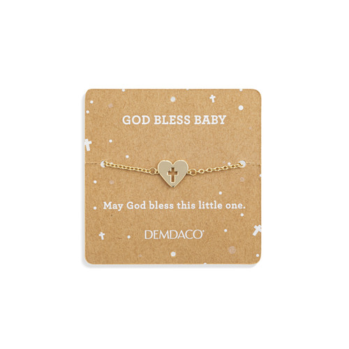 God Bless Baby Lamb + Bracelet - 8in slide 