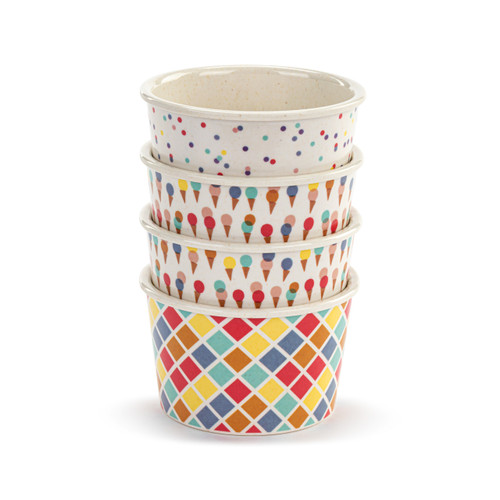Ice Cream Melamine Bowls Set of 4 slide 