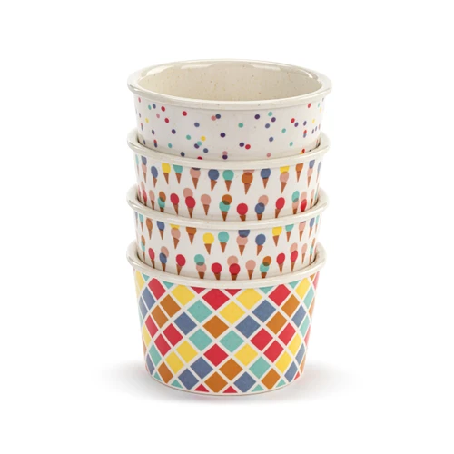 Ice Cream Melamine Bowls Set of 4 slide 