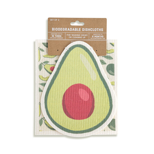 Avocado Extra Shaped Biodegradable Dish Cloths slide 
