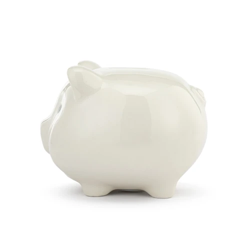 Neutral Ceramic Classic Piggy Bank - 7x5.5x6in slide 