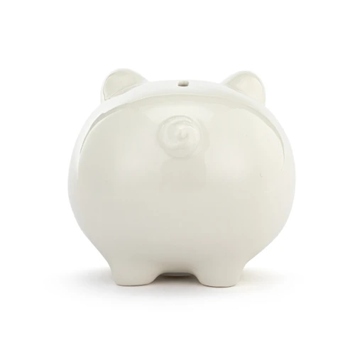 Neutral Ceramic Classic Piggy Bank - 7x5.5x6in slide 