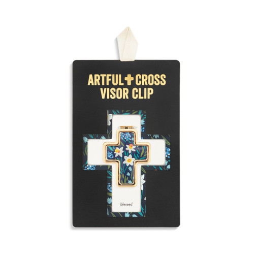 Artful Cross Blessed Visor Clip - 39x48mm slide 