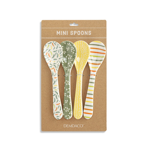 Warm Tones Bamboo Melamine Spoons Set of 4 slide 