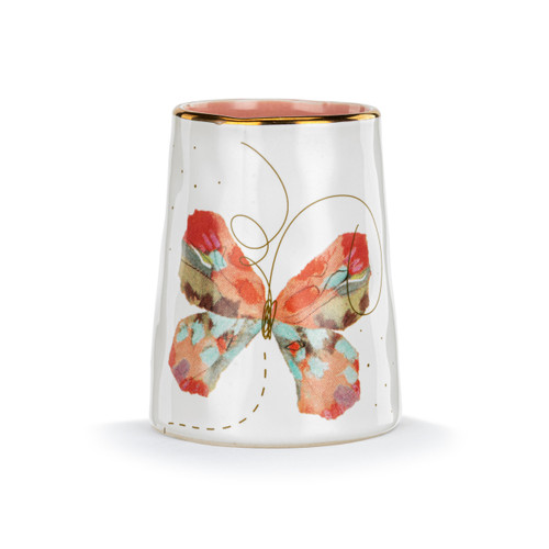 Orange Multi Butterfly Picked With Love Vase-2x3in slide 