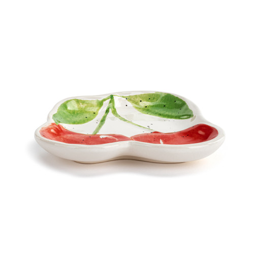 Cherry Shaped Ceramic Plate - 5in slide 
