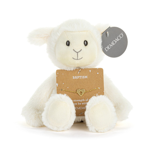 Baptism Lamb + Bracelet - 8in slide 