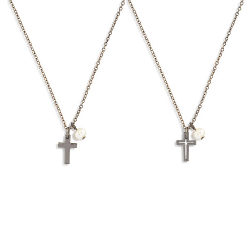 Gunmetal Keep & Share Confirmation Necklace - 18in slide 