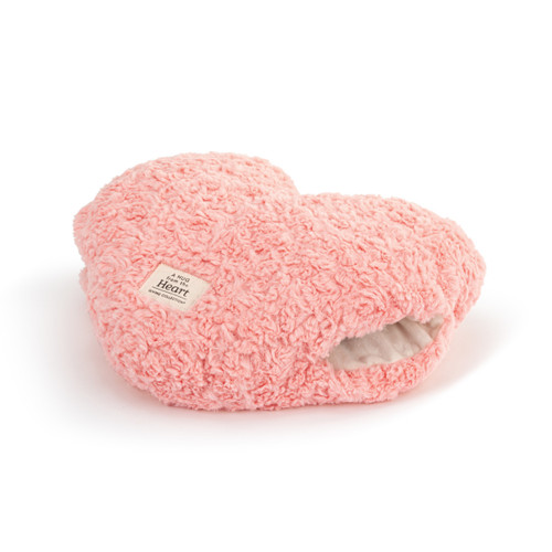 Snuggle Heart Coral Weighted Pillow -14x12in slide 