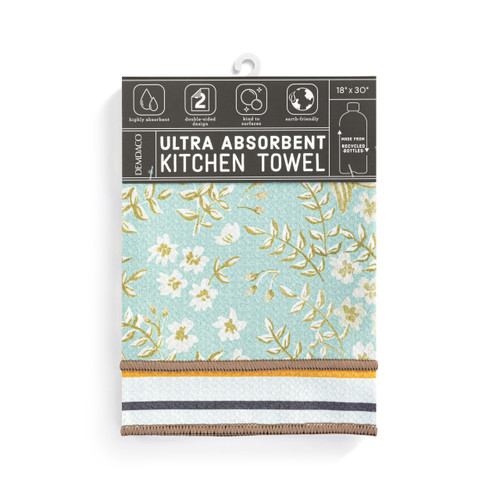 Bird & Vintage Floral Absorbent Reversible Towel slide 