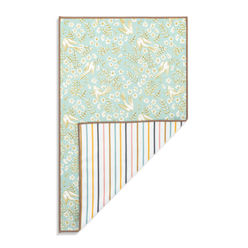 Bird & Vintage Floral Absorbent Reversible Towel slide 