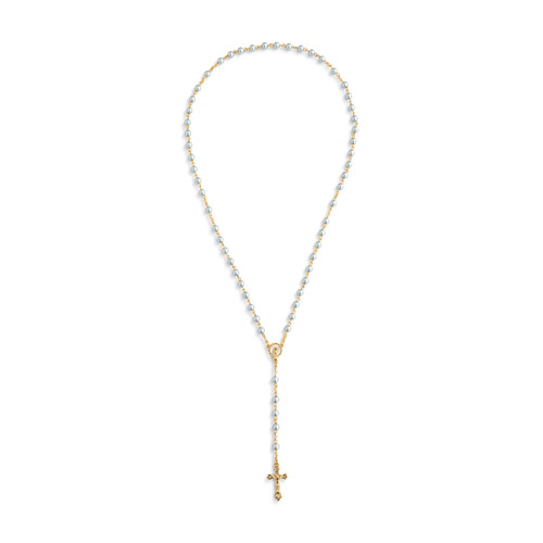 Mid Blue Rosary + Pouch - 18in slide 