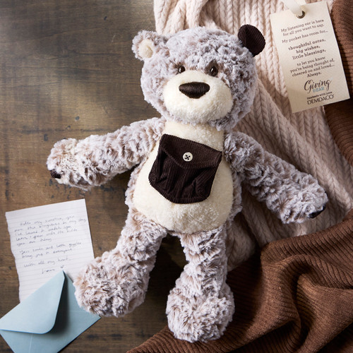 Blessings to You Brown Giving Bear - 11in slide 