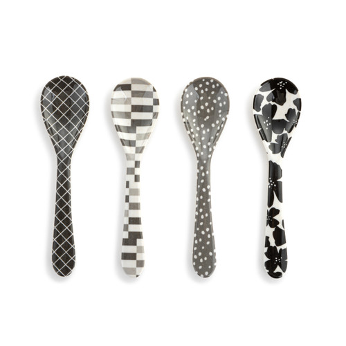 Neutral Tones Bamboo Melamine Spoons Set of 4 slide 