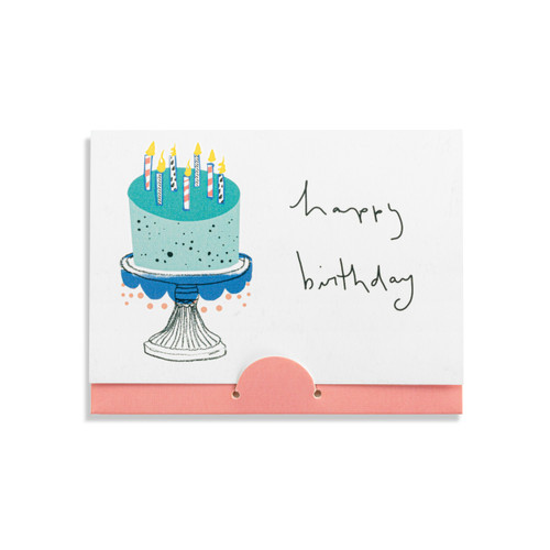 Happy Birthday Floral Card & Gold Necklace-16in slide 