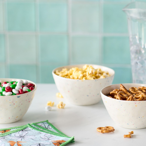 Confetti Melamine Snack Bowls Set of 4 slide 