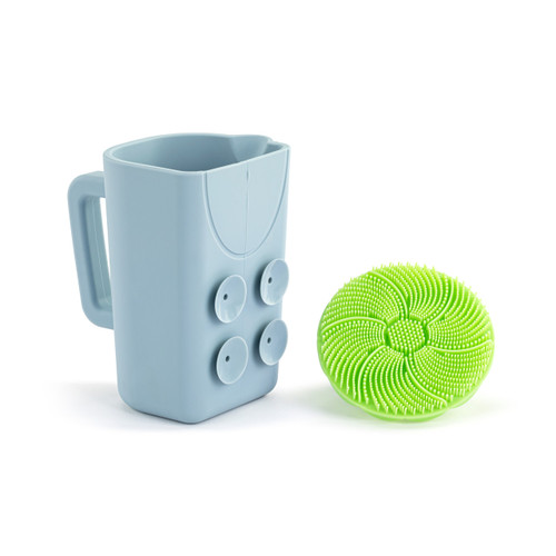 Green Bathtime Brush + Blue Cup slide 