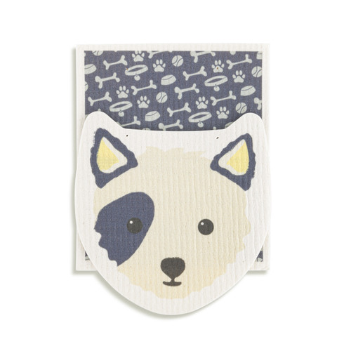 Dog Shaped Biodegradable Dish Cloths Set of 2 slide 