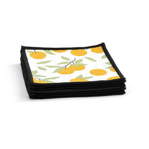Citrus Orange Absorbent Cocktail Napkins Set of 8 slide 