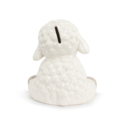 Ceramic Lamb Bank - 6x6.5x6in slide 