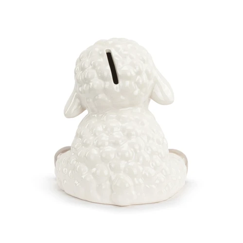 Ceramic Lamb Bank - 6x6.5x6in slide 