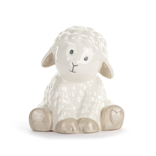 Ceramic Lamb Bank - 6x6.5x6in slide 