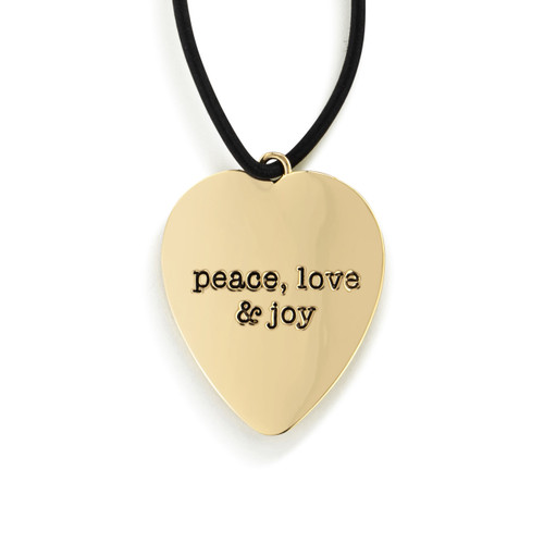 Peace Love & Joy Heart Vase Tag - 5in slide 