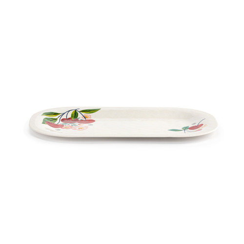 Cherry Bamboo Medium Melamine Rectangular Platter slide 