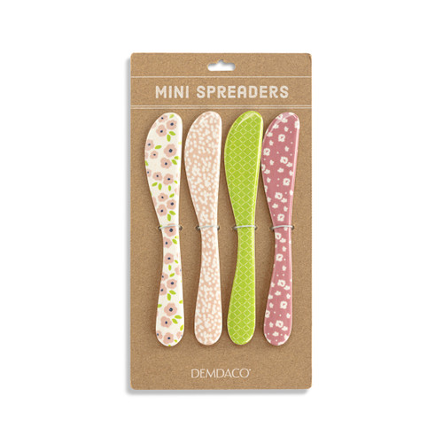 Pink Tones Bamboo Melamine Spreaders Set of 4 slide 