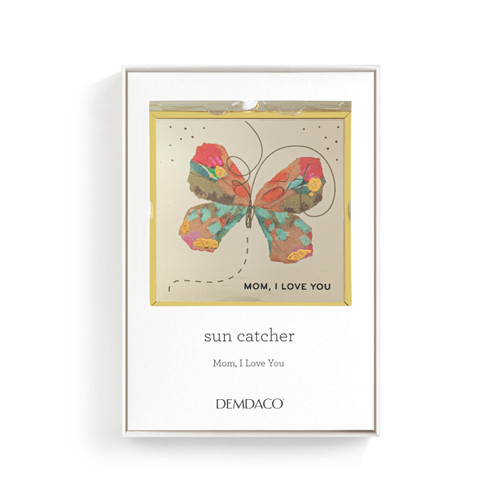 Mom I Love You Butterfly Suncatcher - 3x3in slide 