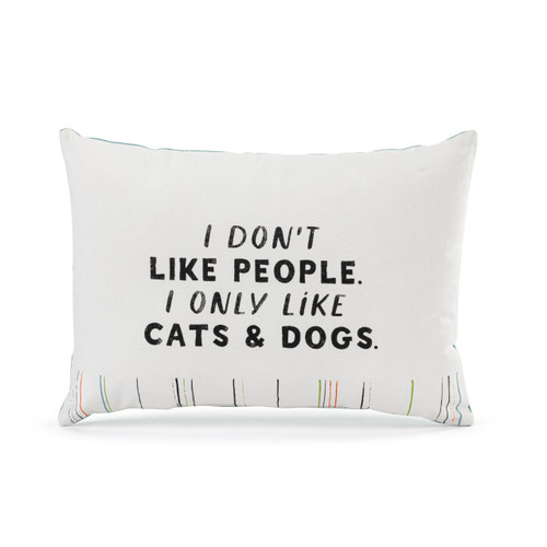 I Only Like Cats & Dogs Blue Accent Pillow slide