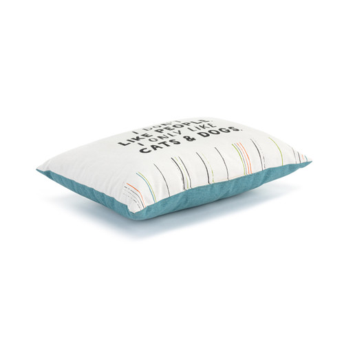 I Only Like Cats & Dogs Blue Accent Pillow slide 