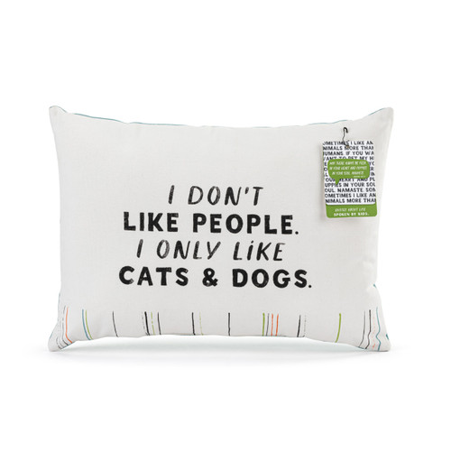 I Only Like Cats & Dogs Blue Accent Pillow slide 