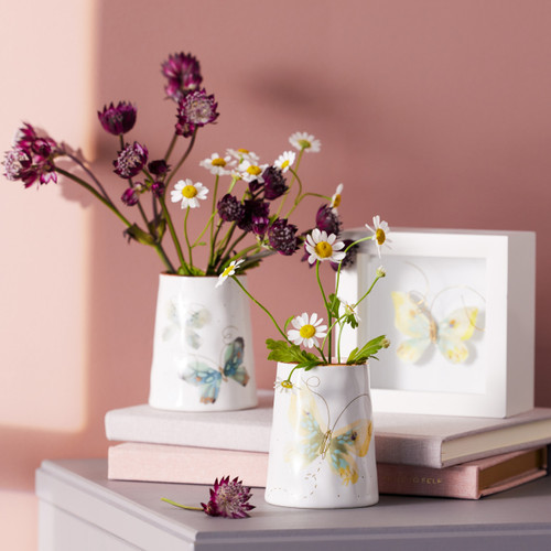 Yellow & Blue Butterfly Picked With Love Vase-2x3in slide 