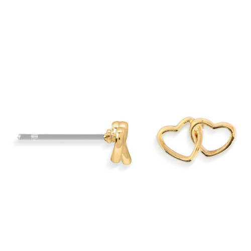 You & Me Gold Earrings - 9.5mm slide 