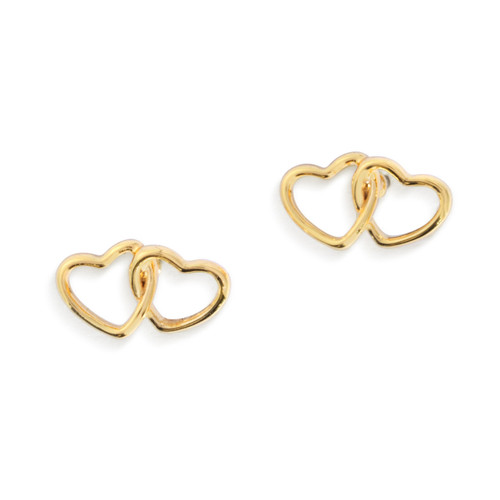 You & Me Gold Earrings - 9.5mm slide 
