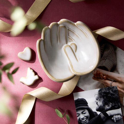 Hand in Hand Together Trinket Dish - 4x4in slide