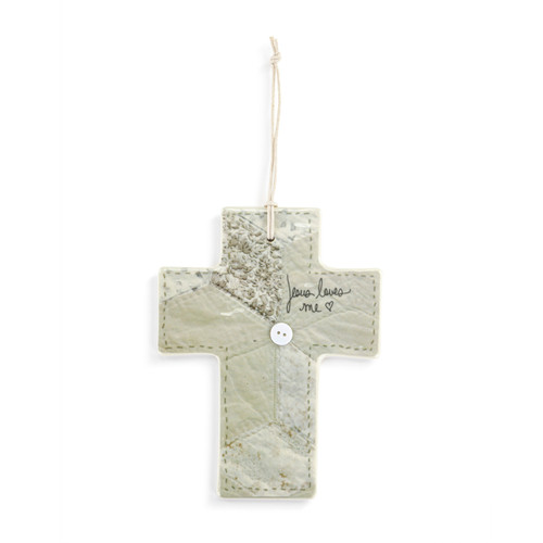 Jesus Loves Me Wall Cross - 5x6.5in slide 