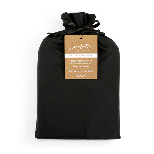 Medium Long Sleeve Black Cooling Night Shirt slide 