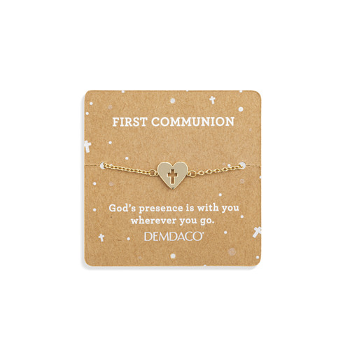 My First Communion Lamb + Bracelet - 8in slide 