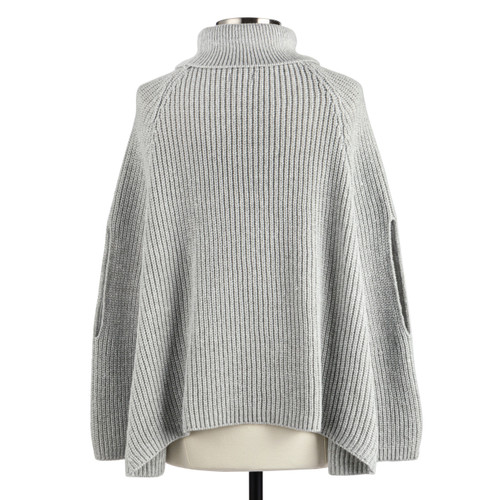 Gray Turtleneck Pullover Cape - 120x28in slide 