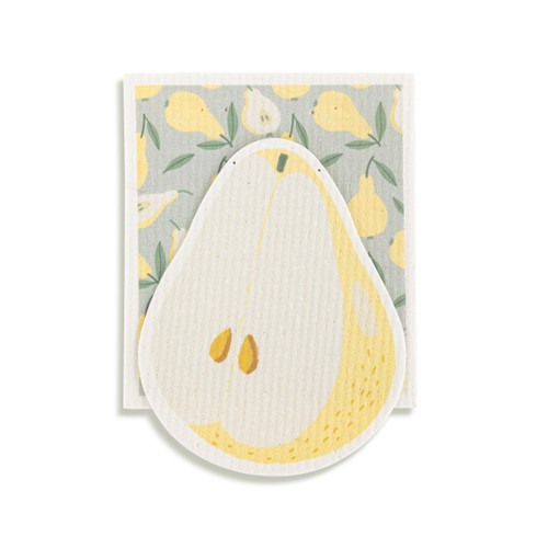 Pear Shaped Biodegradable Dish Cloths Set of 2 slide 