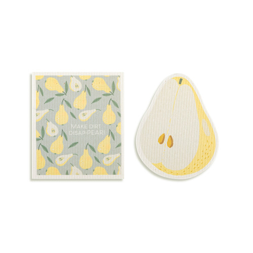 Pear Shaped Biodegradable Dish Cloths Set of 2 slide 